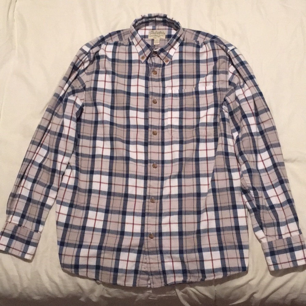 Cabela’s blue/red plaid flannel button up medium